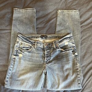 Silver Jeans Women's Skinny Button-Fly Jeans in Light Blue